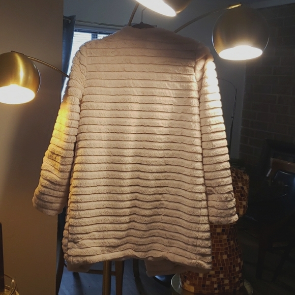 BB DAKOTA~ XS~FAUX FUR, PALE PINK WOMAN'S COAT - Picture 5 of 8